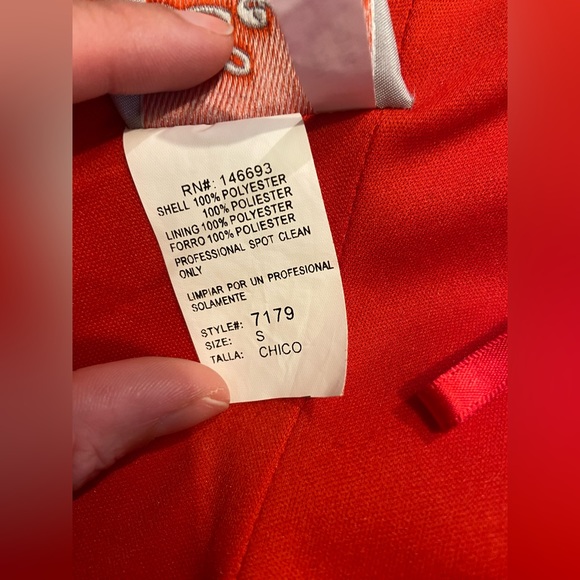 Let’s Red Ball Gown/Prom Dress size S - Picture 10 of 11